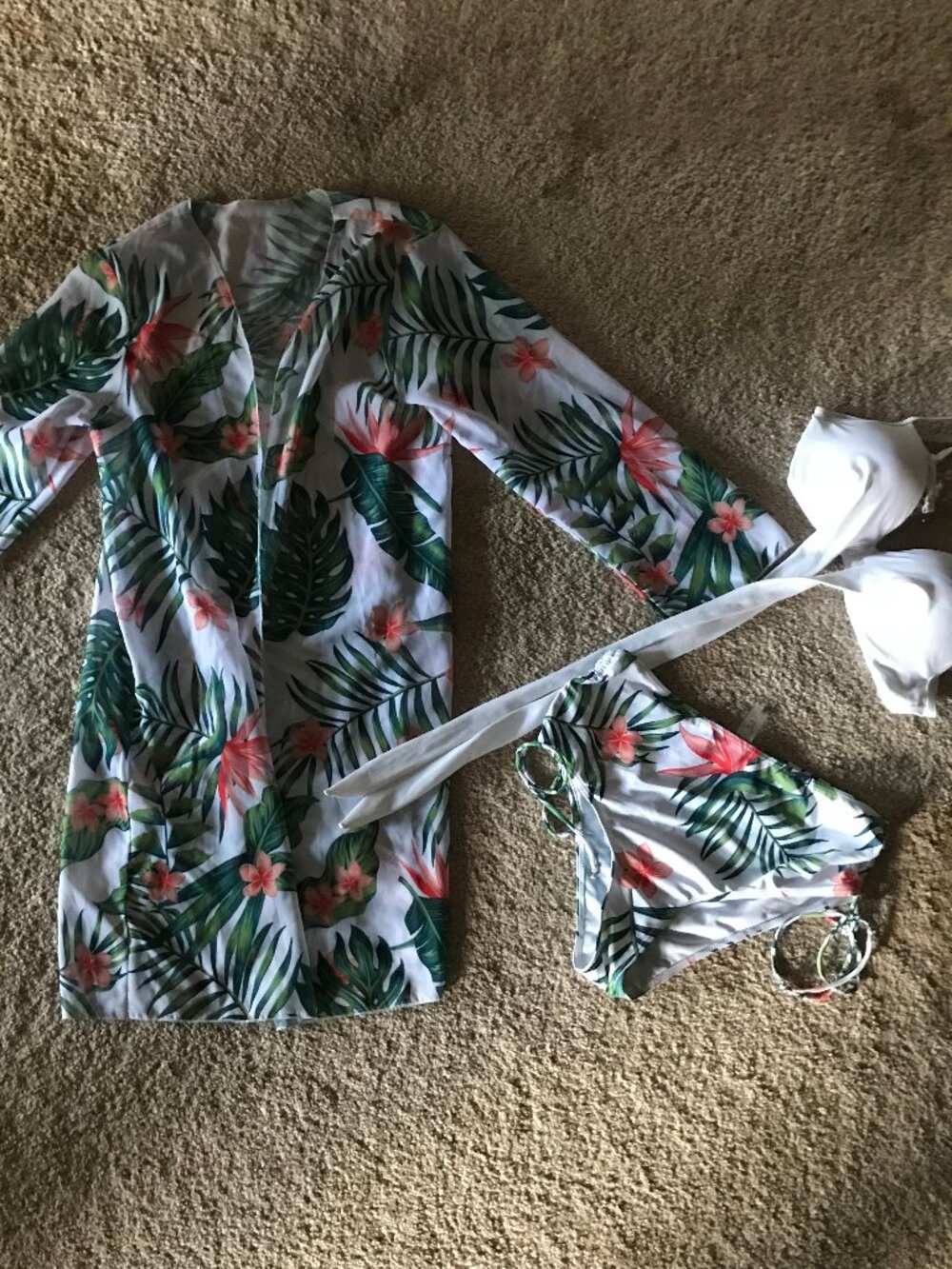 Womens 3 piece bathing suit set